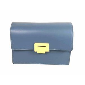Ivan Troy Women's  Lila Blue Italian Shoulder Leather Straps HandBag